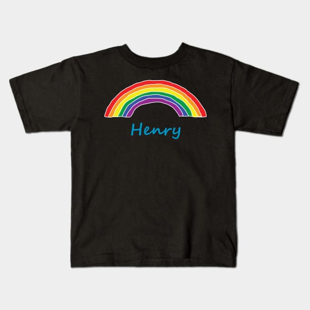 Henry Pride Rainbow Kids T-Shirt by ellenhenryart